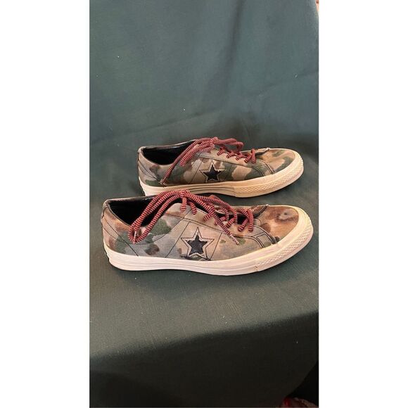 CONVERSE ONE STAR 74 CAMO BLACK EGRET SNEAKERS 152665C US SZ 8 DUST BAG - Picture 3 of 12